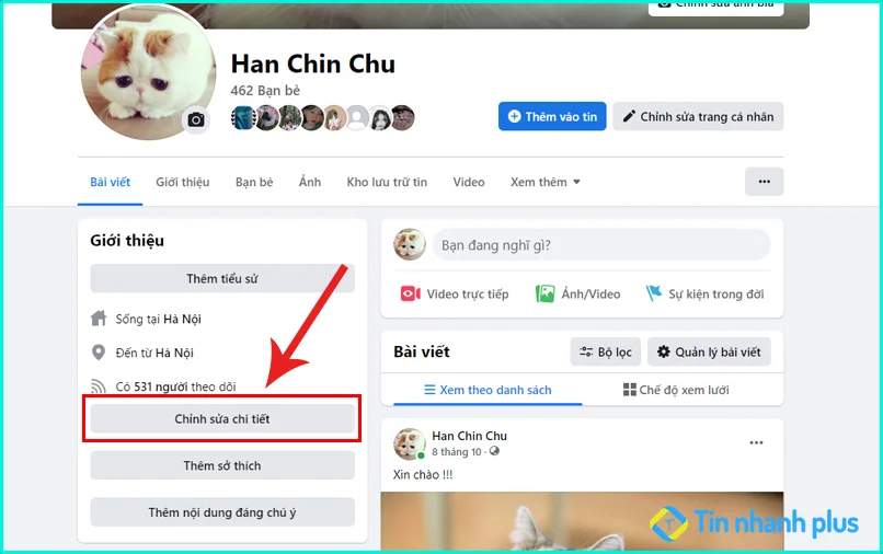 ẩn ngày sinh trên facebook bằng máy tính