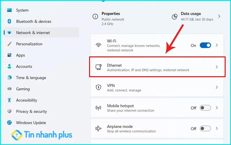 hướng dẫn cách tắt Ethernet network adapter