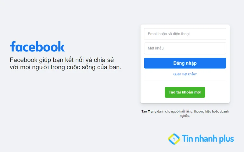 đăng nhập vào tài khoản facebook