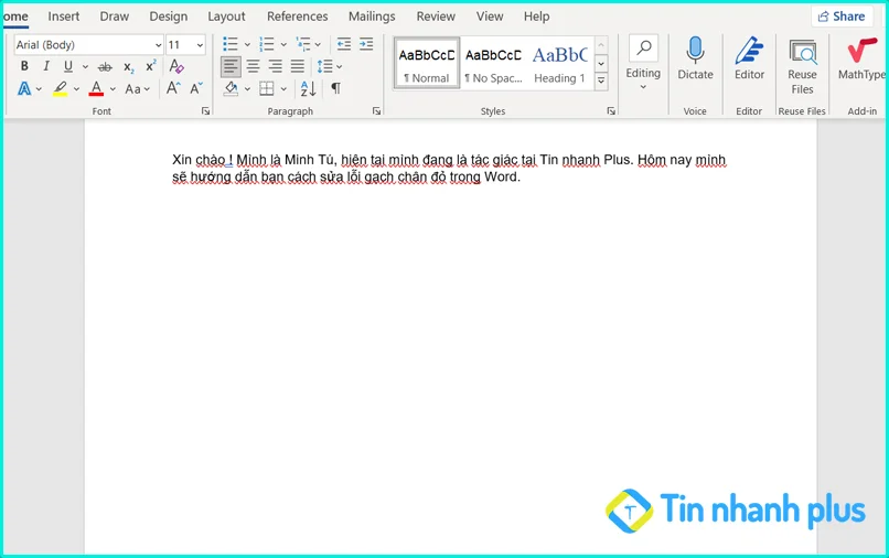 sửa lỗi gạch đỏ trong word