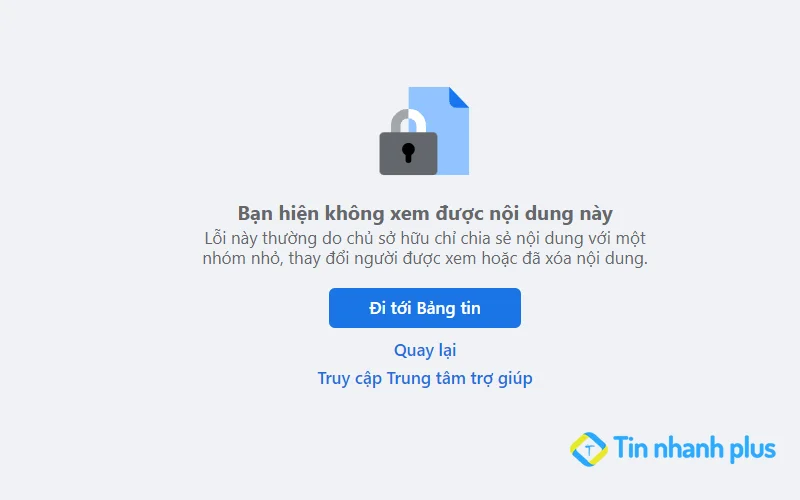 lỗi bạn hiện không xem được nội dung này