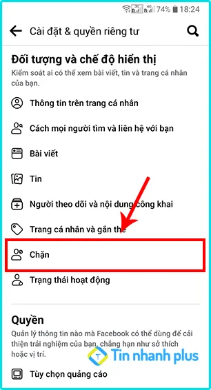 hướng dẫn chặn facebook trên điện thoại