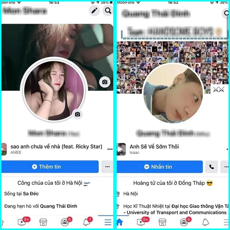 âm nhạc đôi trên facebook