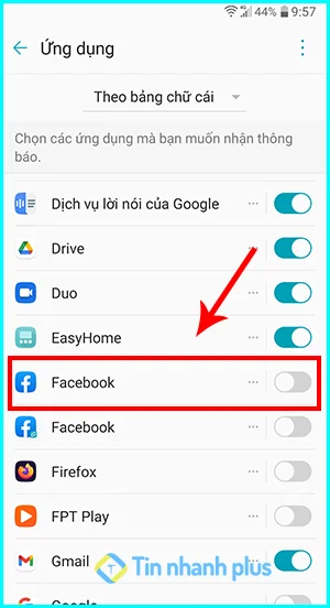 cách tắt thông báo trên facebook