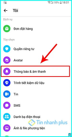 Cách thay đổi âm thanh thông báo Messenger
