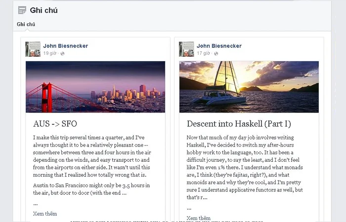 Facebook note là tính năng gì của Facebook