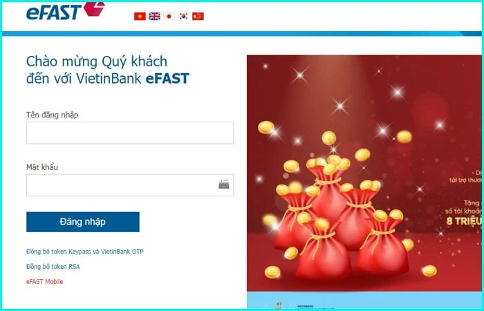 Tra cứu người gửi tiền bằng Internet banking
