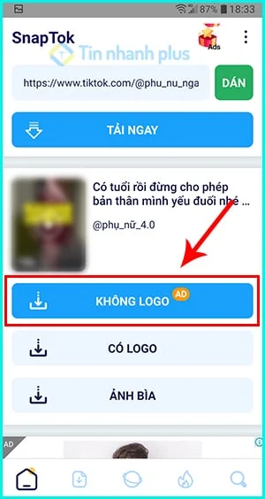 Cách lưu video tiktok không dính id
