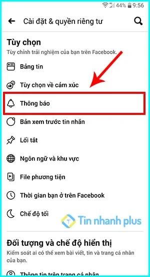 Thay đổi âm thanh thông báo Facebook