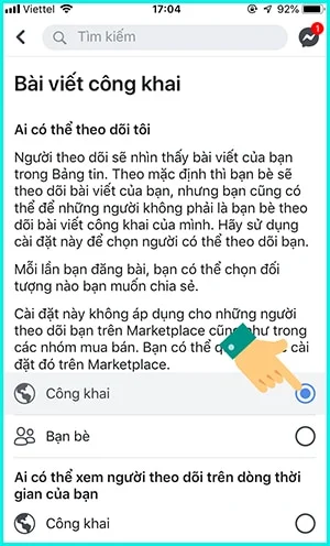 Cách bật theo dõi trên Facebook bằng iPhone