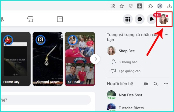 cách bật theo dõi facebook trên máy tính