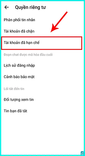 cách bỏ hạn chế tin nhắn trên Messenger