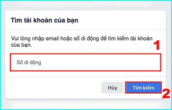 Cách lấy lại Facebook không cần mã xác nhận