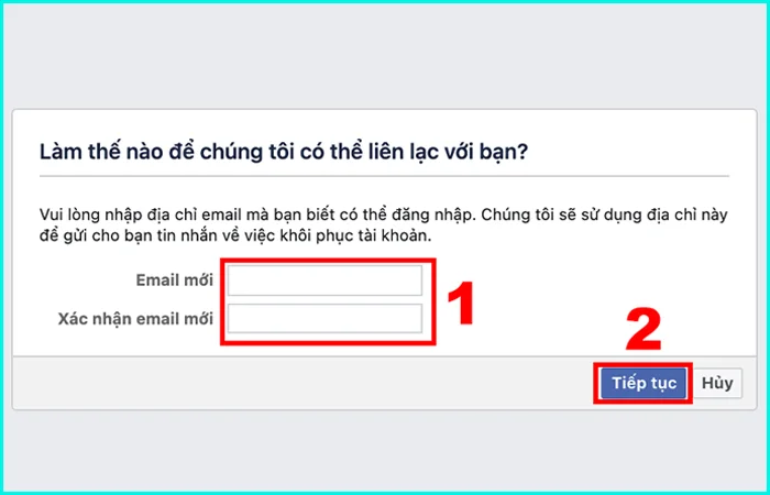 Cách lấy lại Facebook không cần mã xác nhận