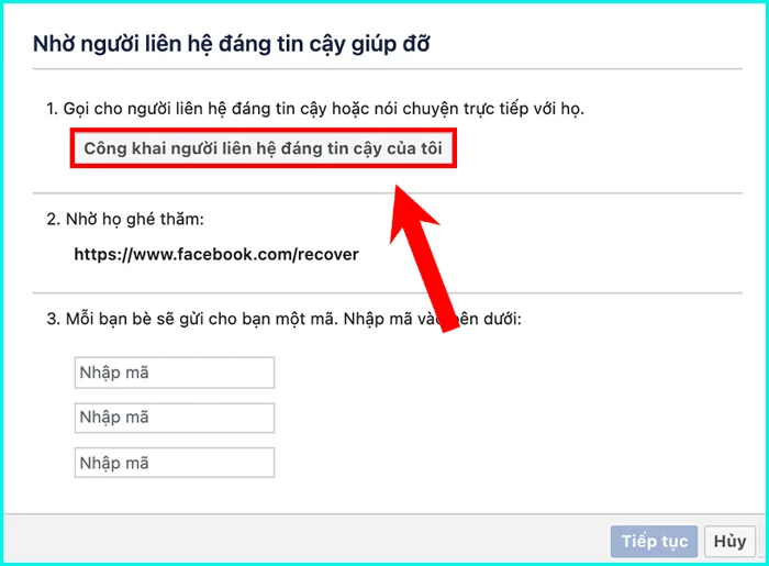 Cách lấy lại Facebook không cần mã xác nhận