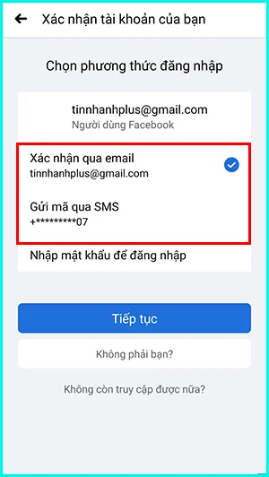 cách lấy lại mật khẩu facebook bằng messenger trên điện thoại