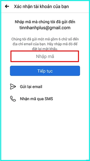 cách lấy lại mật khẩu facebook bằng messenger trên điện thoại