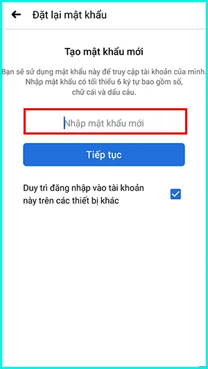 cách lấy lại mật khẩu facebook bằng messenger trên điện thoại