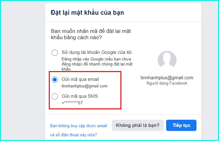 cách lấy lại mật khẩu facebook bằng messenger trên máy tính