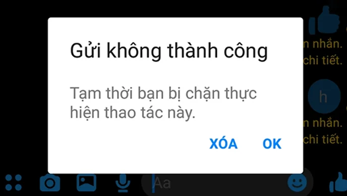 messenger bị chặn gửi tin nhắn trong bao lâu