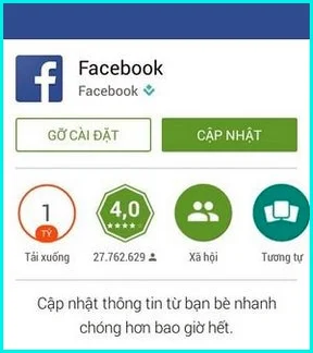 cách cập nhật ứng dụng facebook