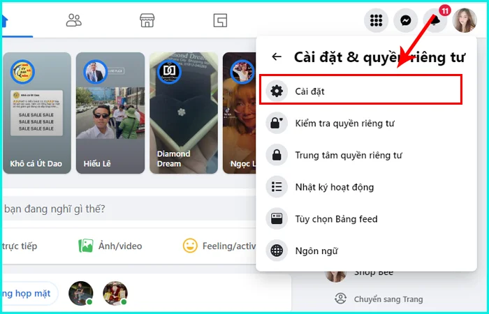 cách chặn tin nhắn người khác trên facebook bằng máy tính
