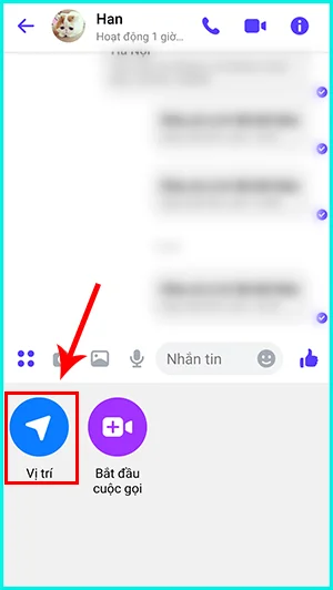 cách chia sẻ vị trí trên messenger