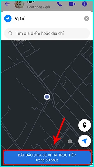 cách chia sẻ vị trí trên messenger