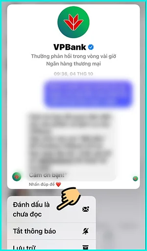 cách đánh dấu tin nhắn chưa đọc trên messenger