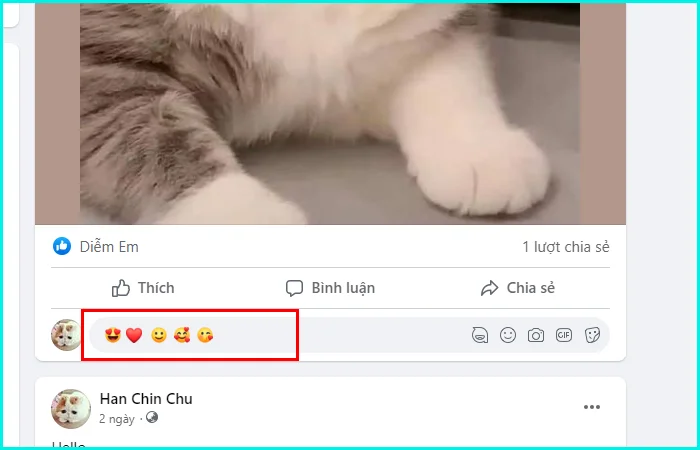 cách gõ nhanh biểu tượng cảm xúc trên Facebook