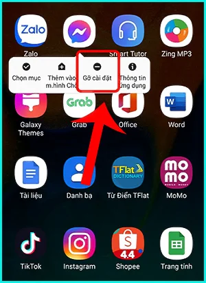 cách gỡ ứng dụng trên android