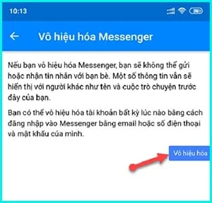 cách khóa messenger trên điện thoại