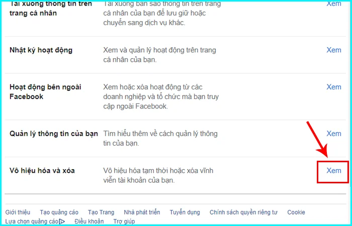cách khóa tài khoản Facebook tạm thời trên máy tính