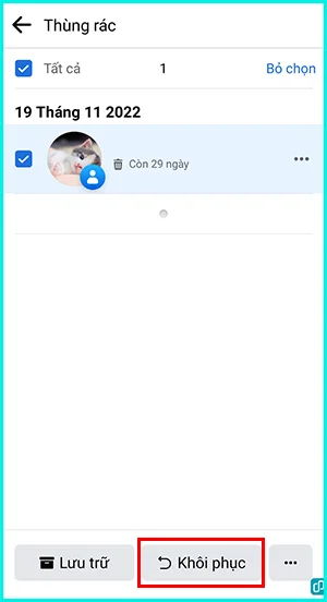 cách khôi phục bài viết đã xóa trên Facebook bằng điện thoại