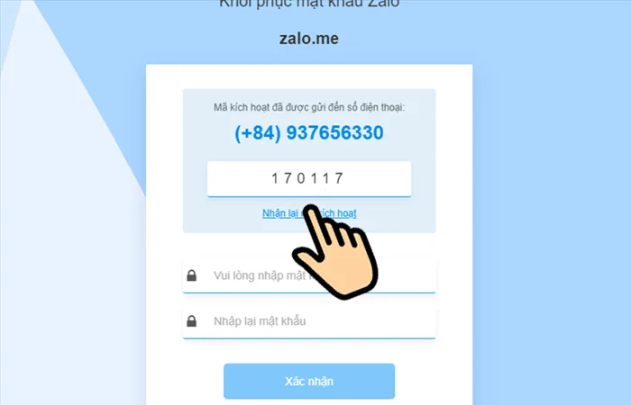 các lấy lại mật khẩu zalo trên máy tính