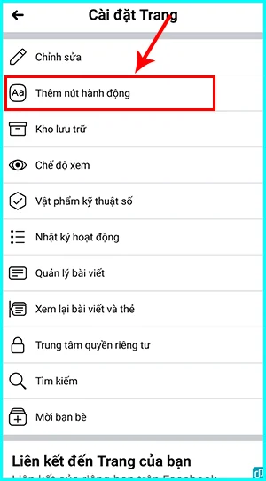 cách tạo nút nhắn tin trên Fanpage facebook bằng điện thoại