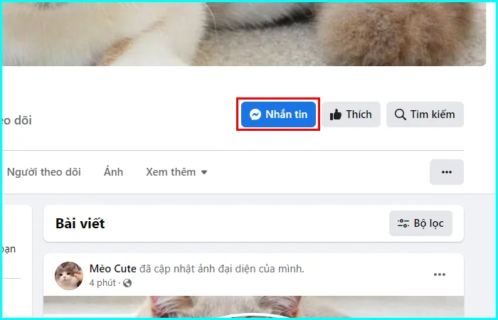 cách tạo nút tin nhắn trên fanpage facebook bằng máy tính