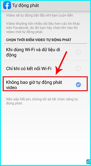 cách tắt âm thanh tự động phát trên Facebook
