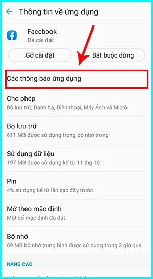 cách tắt âm thanh ứng dụng facebook