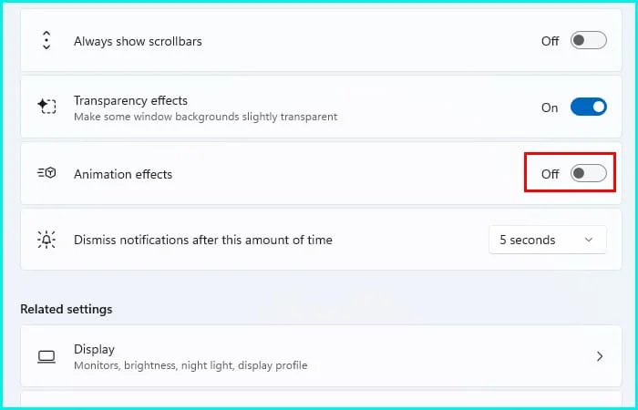 cách tắt hiệu ứng trên máy tính windows