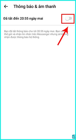 cách tắt thông báo messenger trên điện thoại