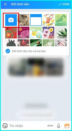 cách thay đổi hình nền zalo