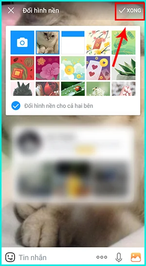 cách thay đổi hình nền zalo