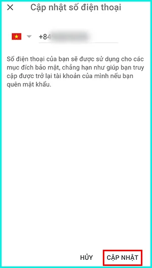 cách thay đổi số điện thoại gmail bằng điện thoại