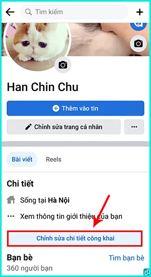 cách thêm tiểu sử trên trang facebook cá nhân bằng điện thoại