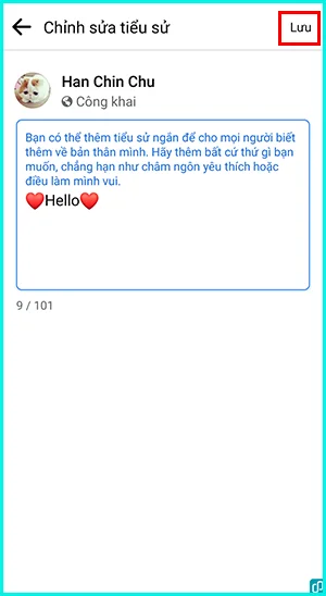 cách thêm tiểu sử trên trang facebook cá nhân bằng điện thoại