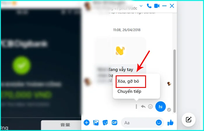 cách thu hồi tin nhắn messenger trên máy tính