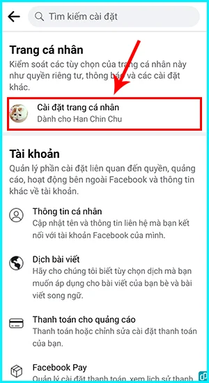cách xem danh sách chặn trên Facebook bằng điện thoại