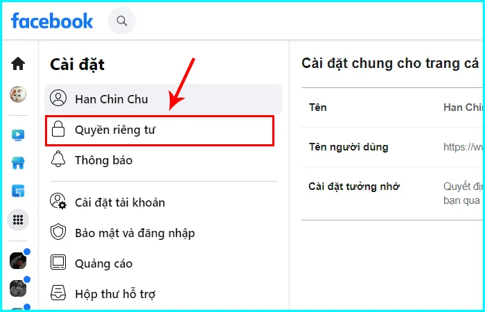 cách xem danh sách chặn trên Facebook bằng máy tính