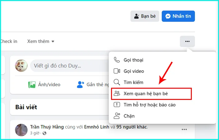 cách xem lại ngày đã kết bạn với ai đó trên facebook bằng máy tính